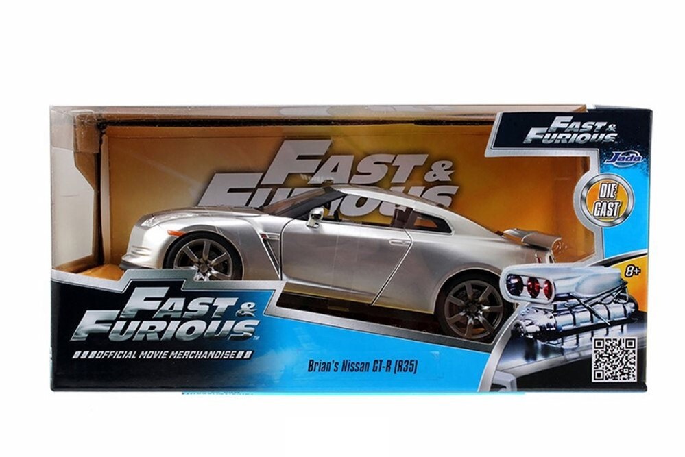 Fast And Furious 2009 Brian’s Nissan GT-R Hard Top Jada Diecast Car 5″, 1:32