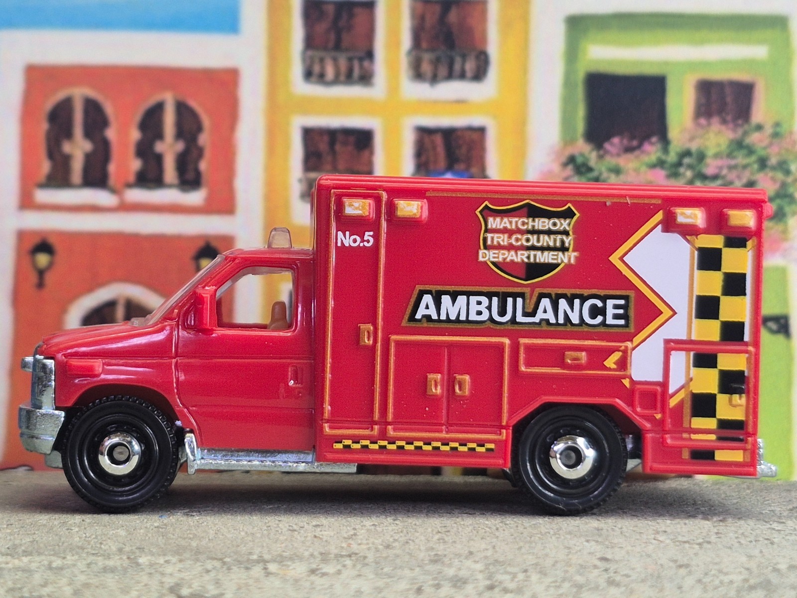 ’26 MATCHBOX 2009 FORD E-350 AMBULANCE LOOSE 1:64 SCALE RESCUE SERIES