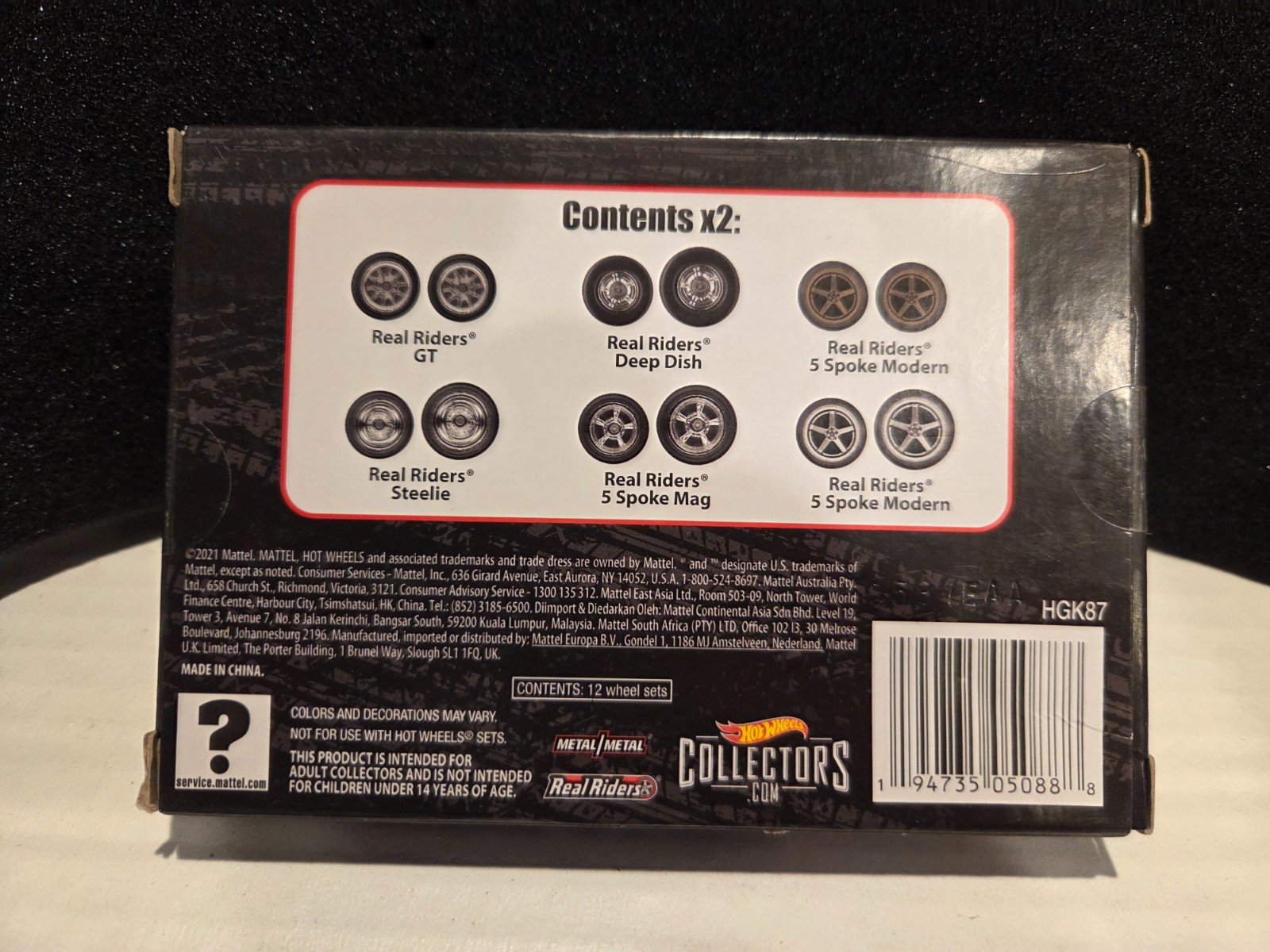 2022 Hot Wheels RLC Factory Sealed REAL RIDERS custom wheel pack Set 1 HGK87
