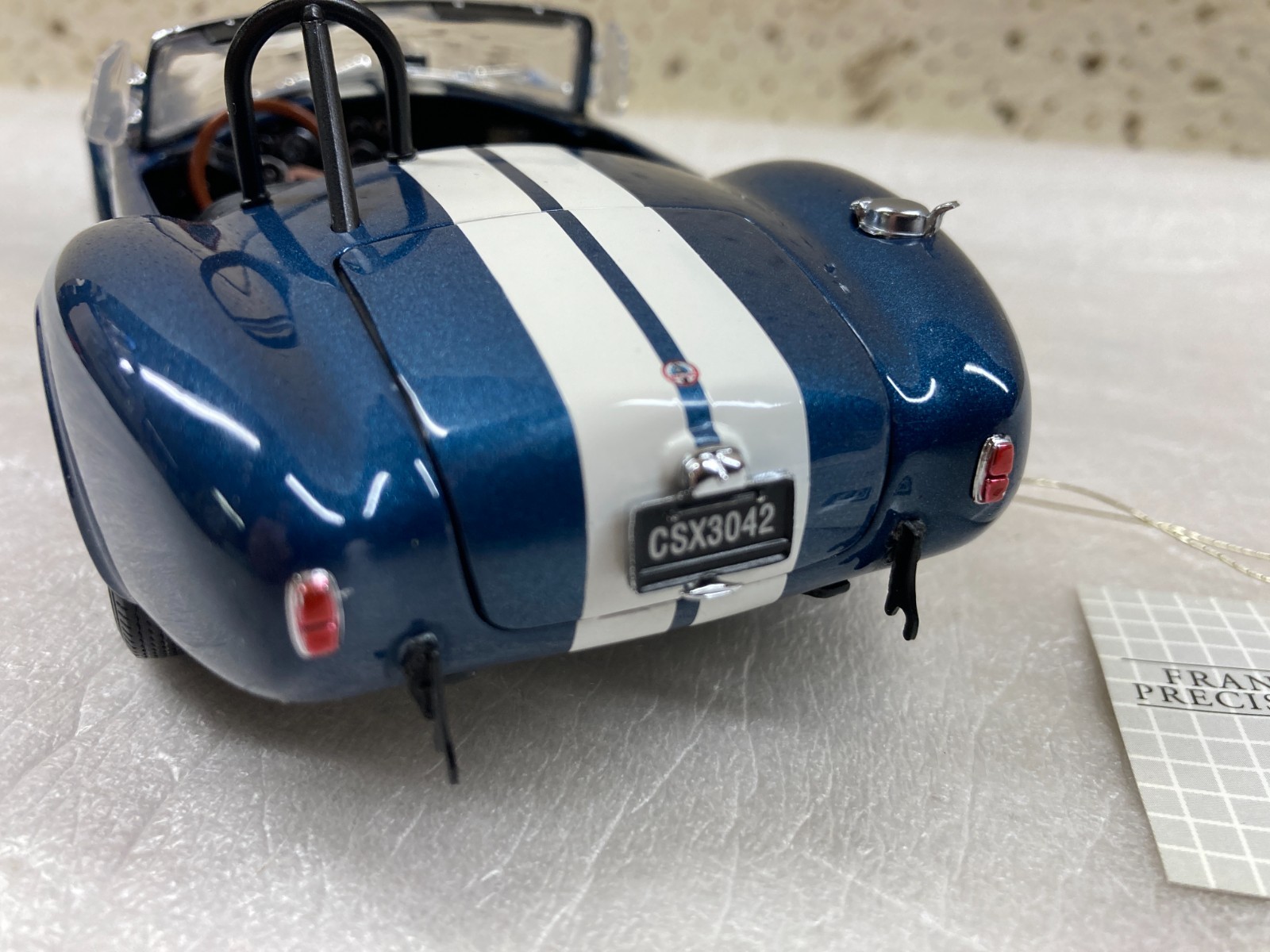 Franklin Mint 1966 Shelby Cobra 427 S/C “Main Street Productions” LE of 427 RARE