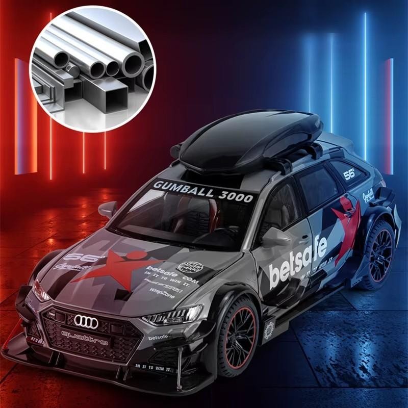1:24 Audi RS6 Racing Car Diecast Alloy Metal Vehicle Model Collection Gift NEW