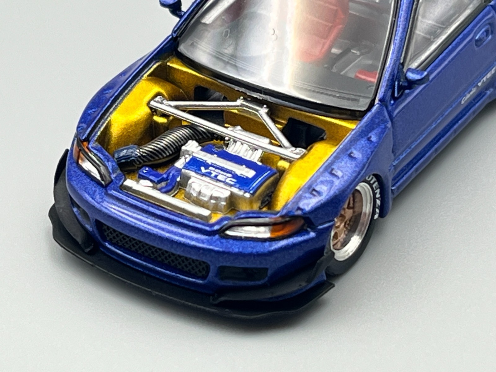 Honda Civic Type R EG6 Pandem Widebody Hatchback Engine Bay 1/64 scale Poprace