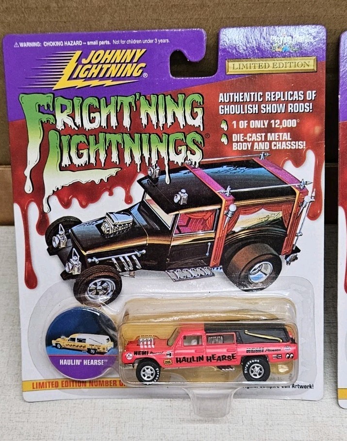 JOHNNY LIGHTNING 1997 Frightning Lightnings, Series 4 Complete Set Of 7 MONSTERS