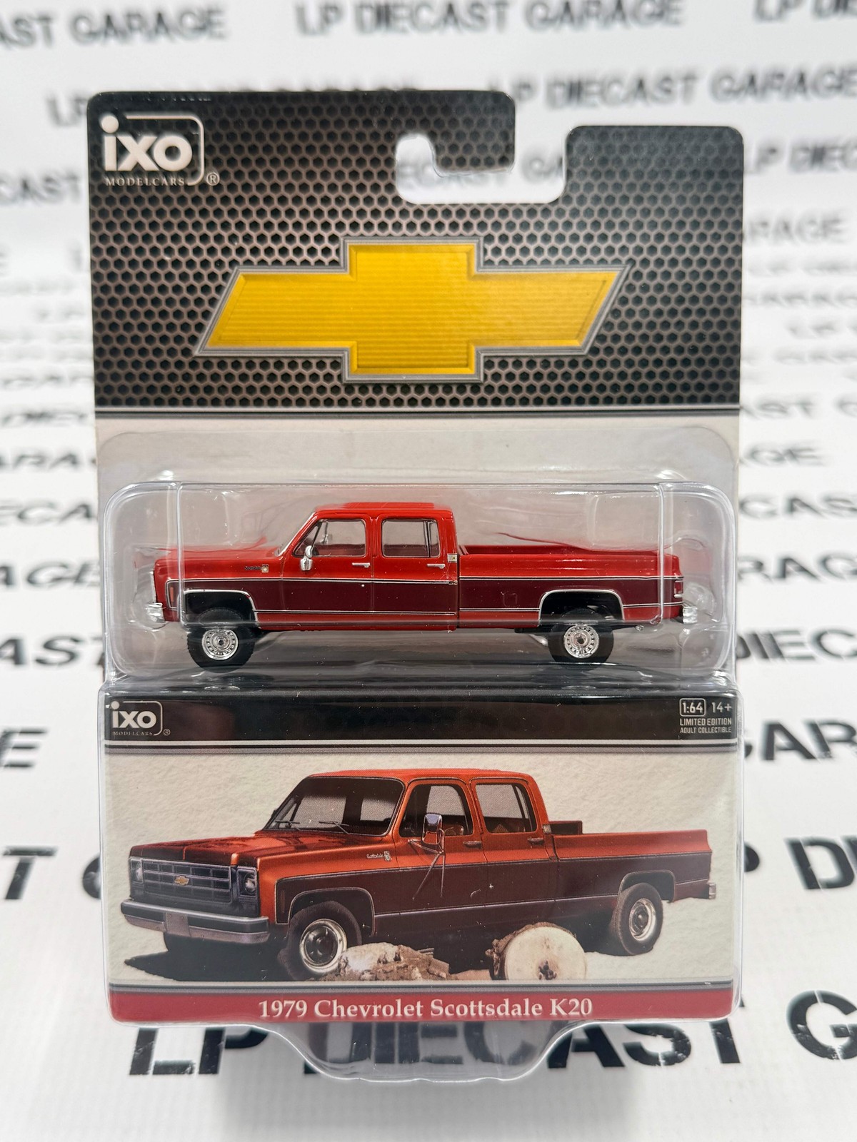 IXO Models 1979 Chevrolet Scottsdale K20 Red Truck 1:64 Diecast