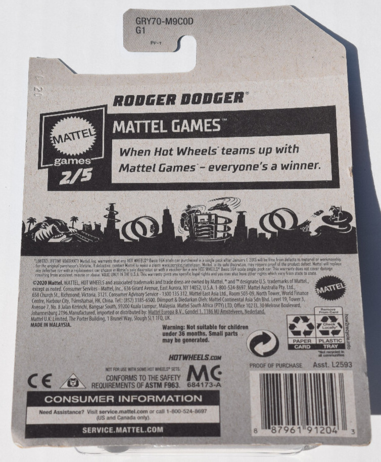 Hot Wheels Mattel Games MAGIC 8 BALL Fortune Black Rodger Dodger As I See It Yes