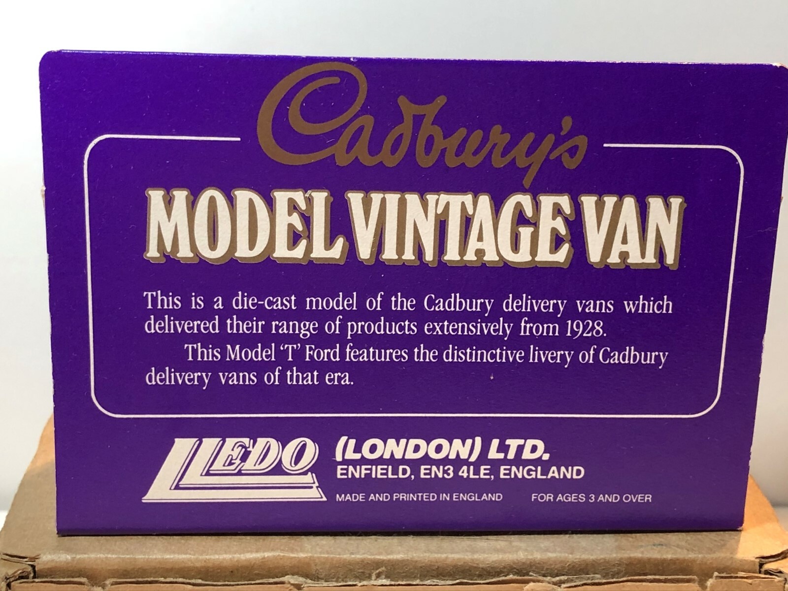 LLEDO DAYS GONE CADBURY 1928 MODEL T FORD VAN UNITED KINGDOM MAIL-IN PROMOTION