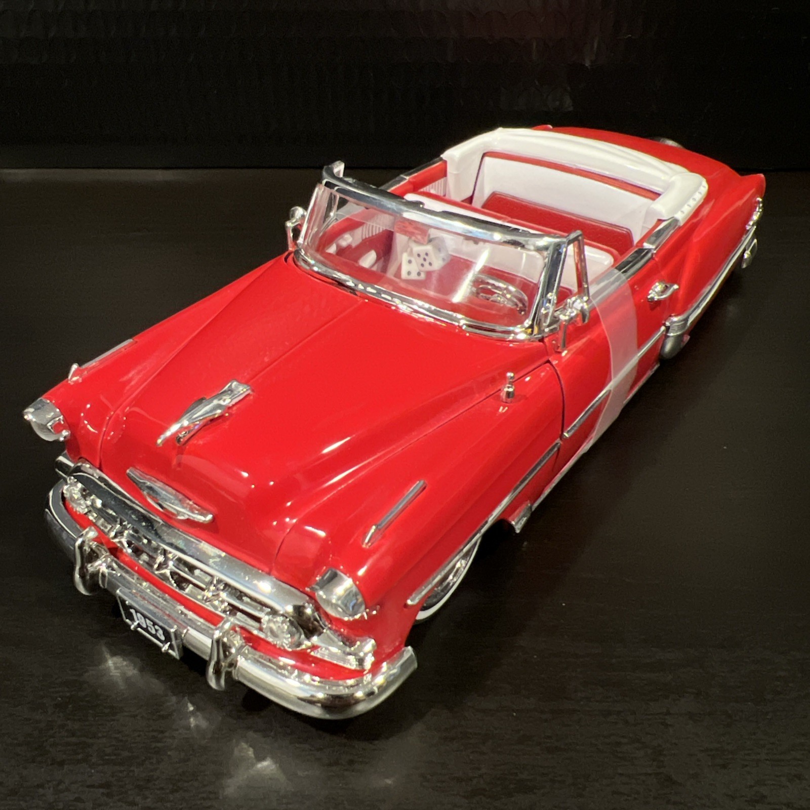 MINT 2001 Jada Street Low 1953 Chevy Bel Air Red 1/24 Lowrider Convertible Car