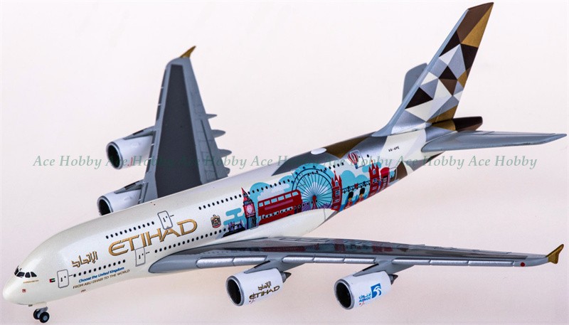 for Herpa for Etihad Airways A380 A6-APE Choose the United Kingdom 1:500 Model
