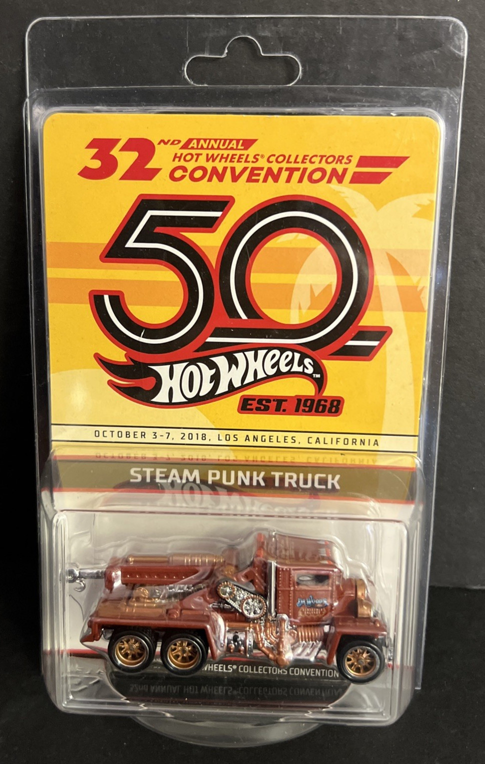 2018 Hot Wheels 32ND COLLECTORS LA Convention STEAM PUNK TRUCK~ Box Ships