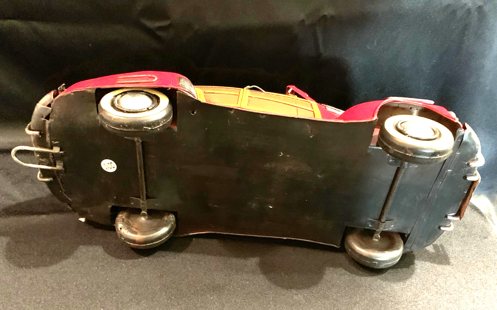 1940’s Woody Convertible w/Trailer Camper Display Tin Toy | Antiqued | New/Box
