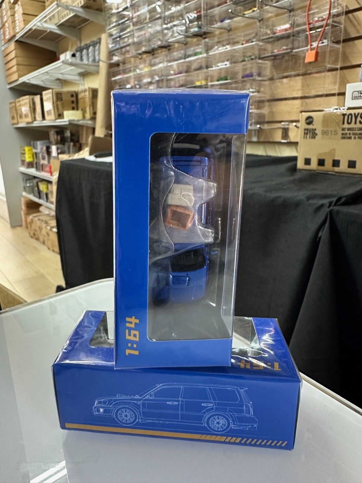 SUBARU FORESTER STI BLUE W/ ACCESSORIES 1/64 DIECAST CAR MODEL BY MODELMODEL MM