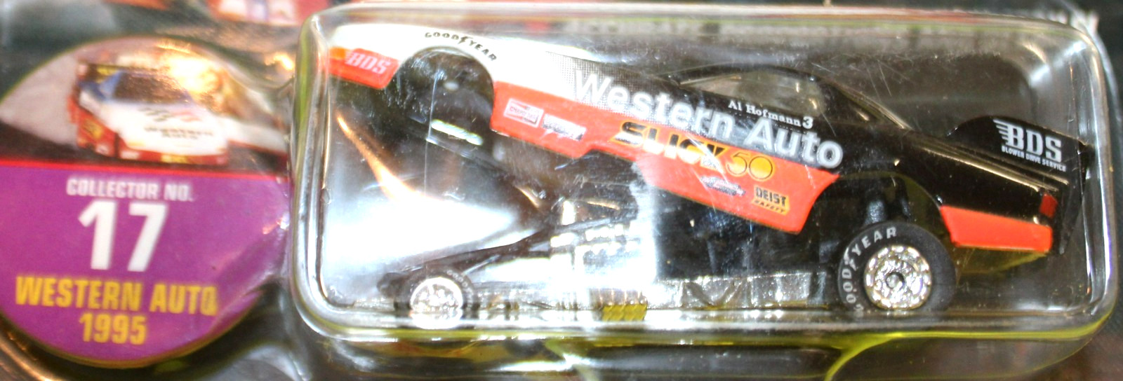 JOHNNY LIGHTNING DRAGSTERS WESTERN AUTO/KING OF THE BURNOUTS W/REAL WHEELS 1997