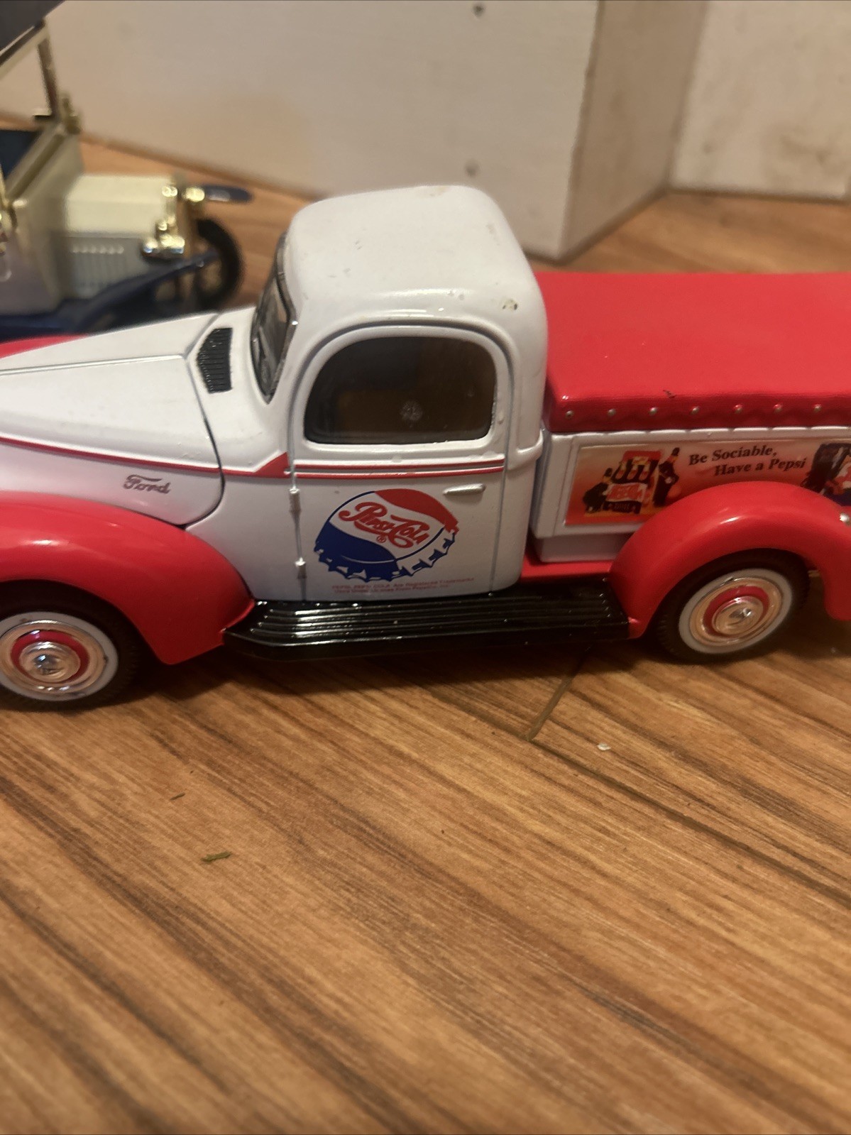 Golden Wheels Diecast 1940 Ford Pickup Delivery Truck & Pepsi Truck Bank