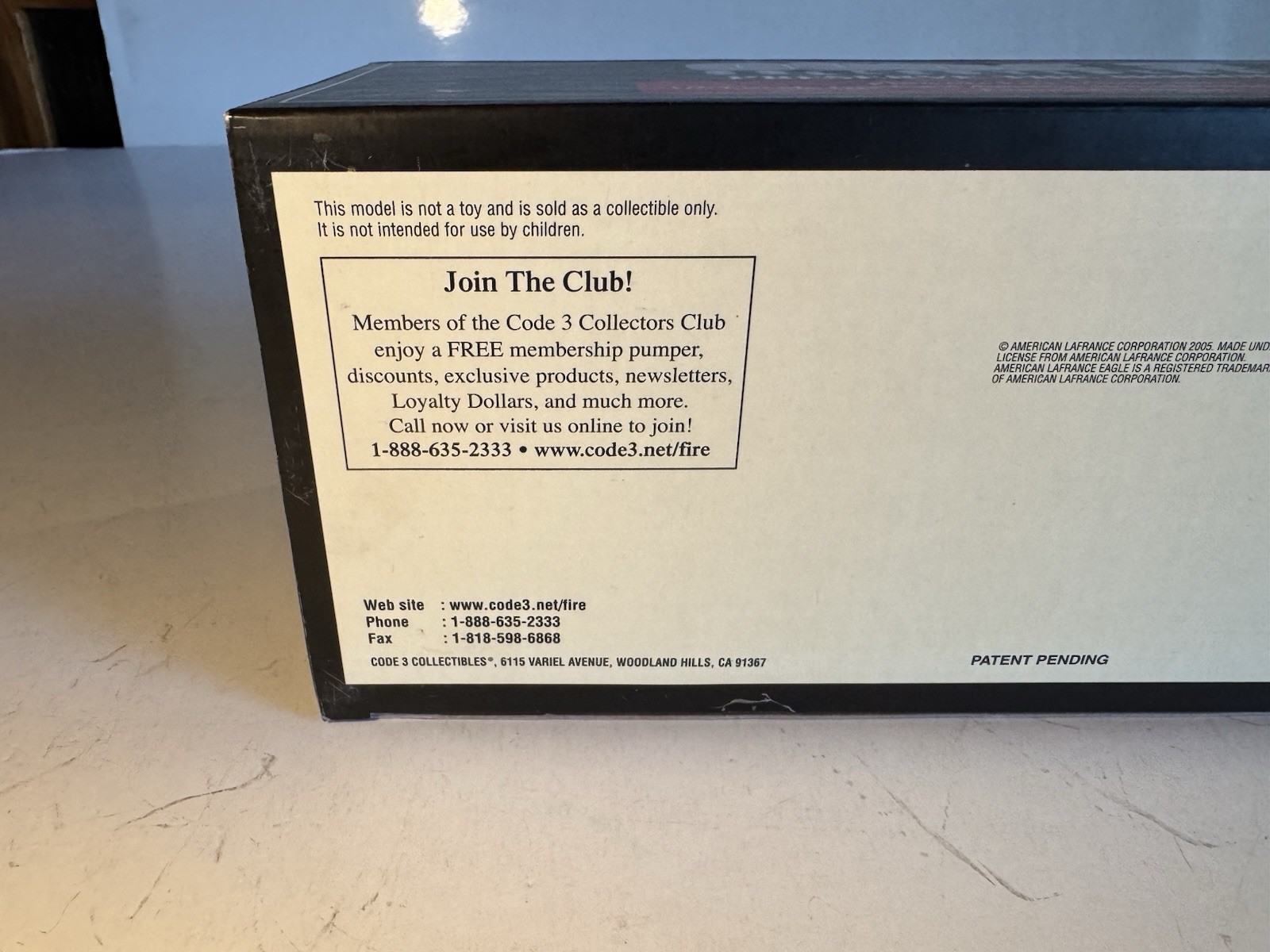 Code 3, 1:64 Die-Cast Phoenix Fire Dept American LaFrance Tower Ladder #12744 MB