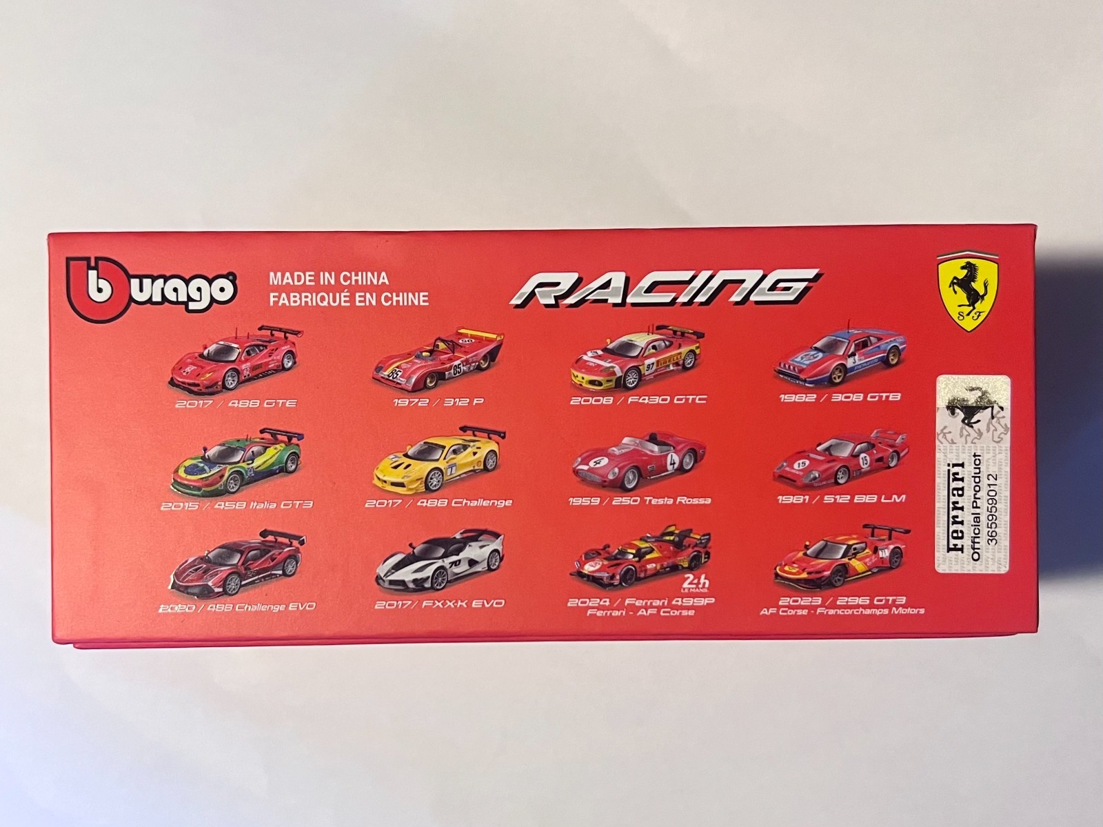 BBURAGO 2020 FERRARI 488 challenge EVO #28 FERRARI RACING 1:43 SCALE