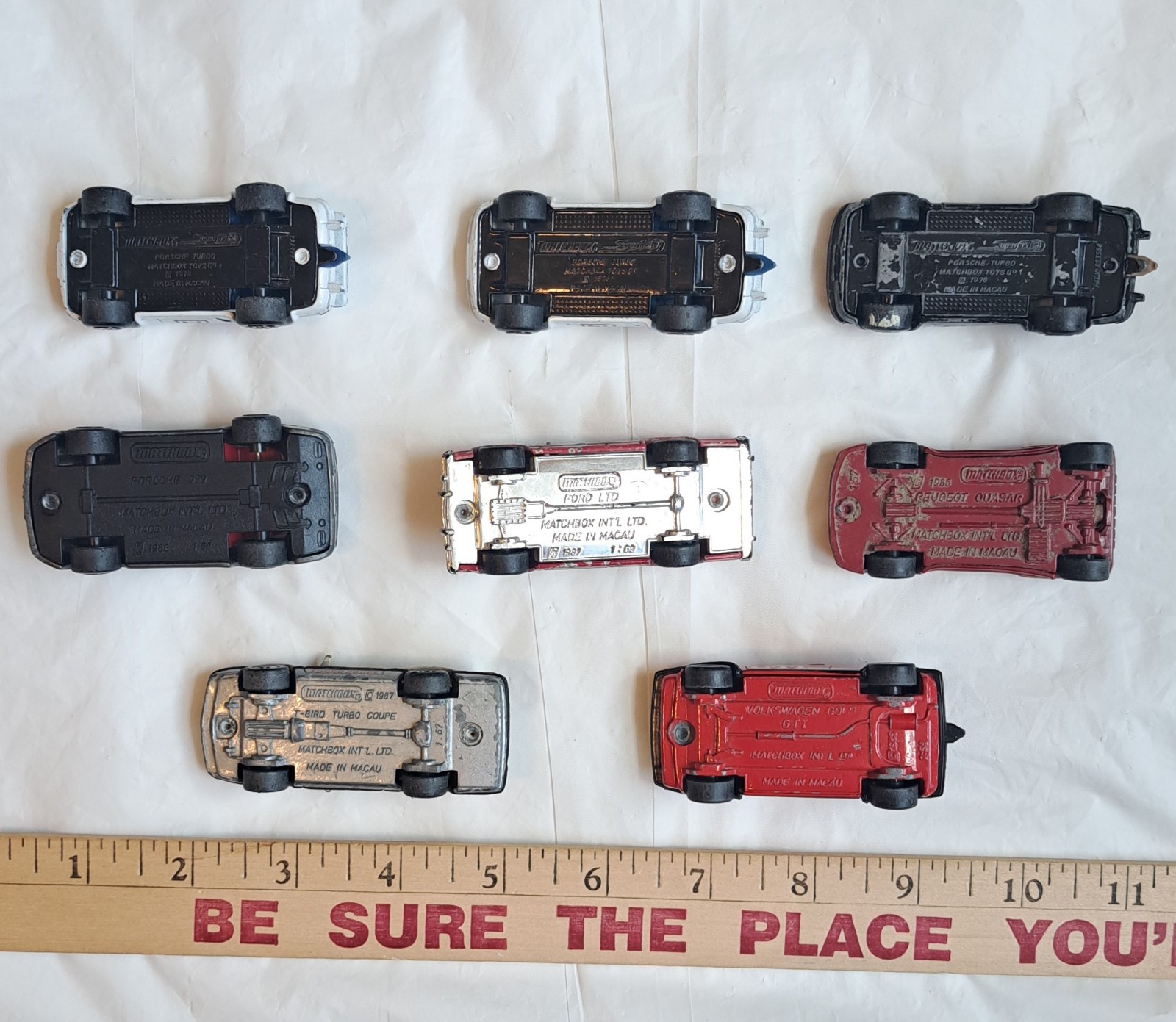 Vintage Matchbox Lot 8 Cars Diecast 1:64 Mixed Models Loose Collection 1978-87