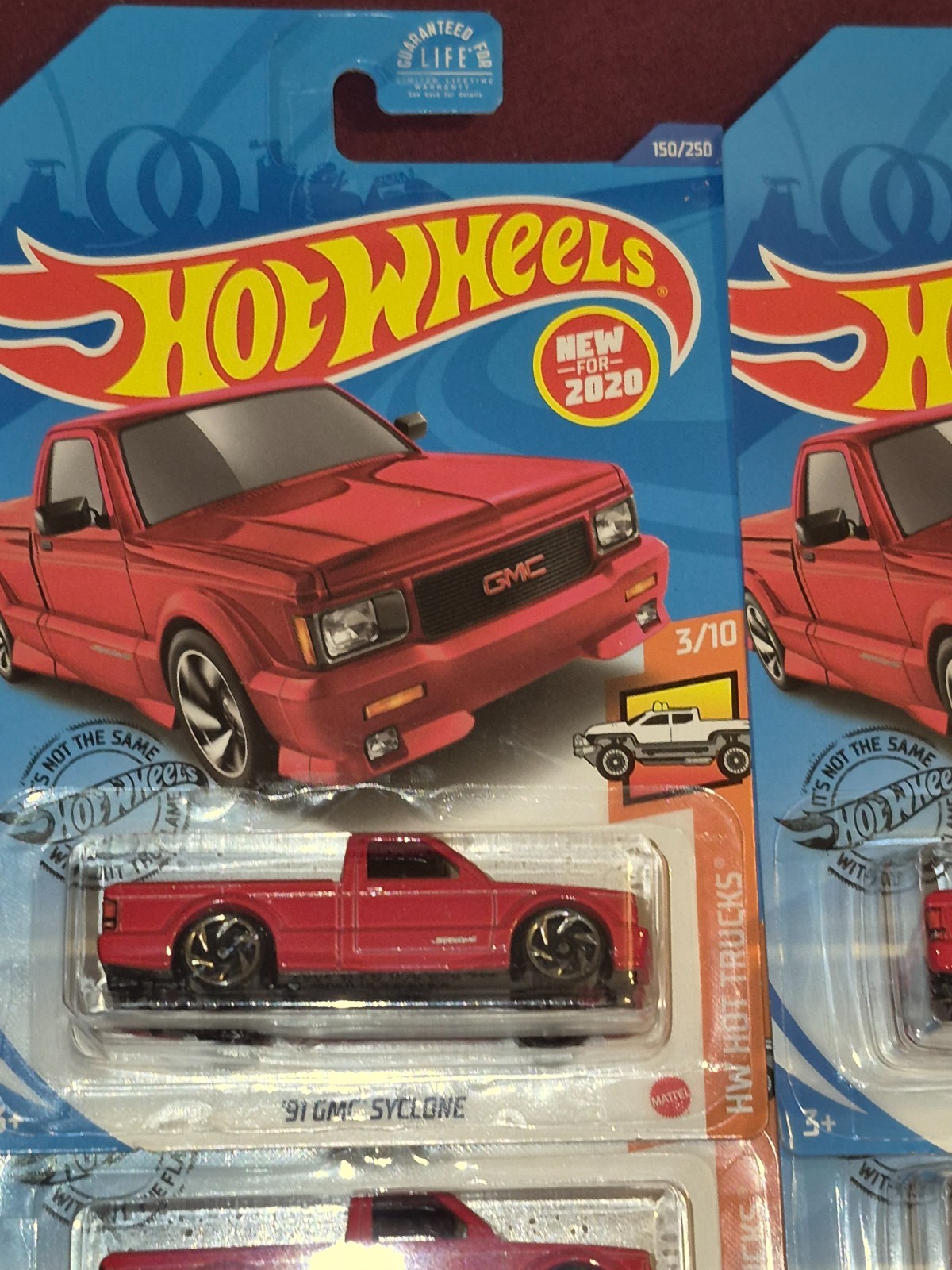 2020 HOT WHEELS P CASE HW HOT TRUCKS 1991 RED GMC SYCLONE –LOT OF 24 VHTF