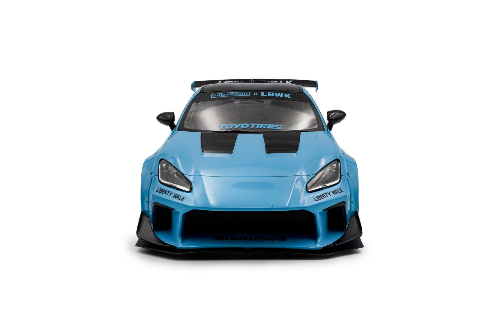 2024 Toyota GR86 Liberty Walk Body Kit Baby Blue Diecast 1:18 Scale Model –