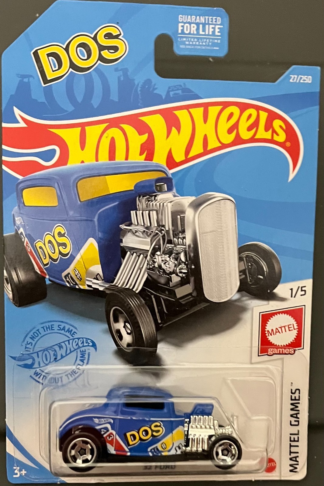HOT WHEELS DOS MATTEL GAMES ’32 FORD BLUE 27/250. SEE COMBINED OFFERS!