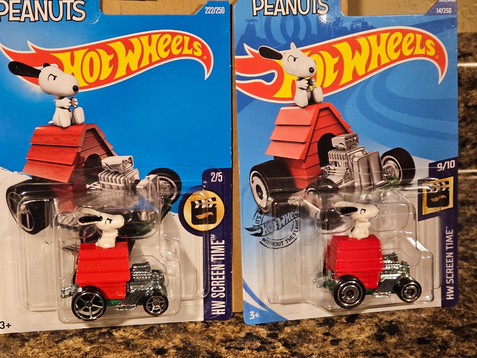Hot Wheels Lot of 5 Peanuts Snoopy Doghouse Screen Time 2014 2015 2016 2020