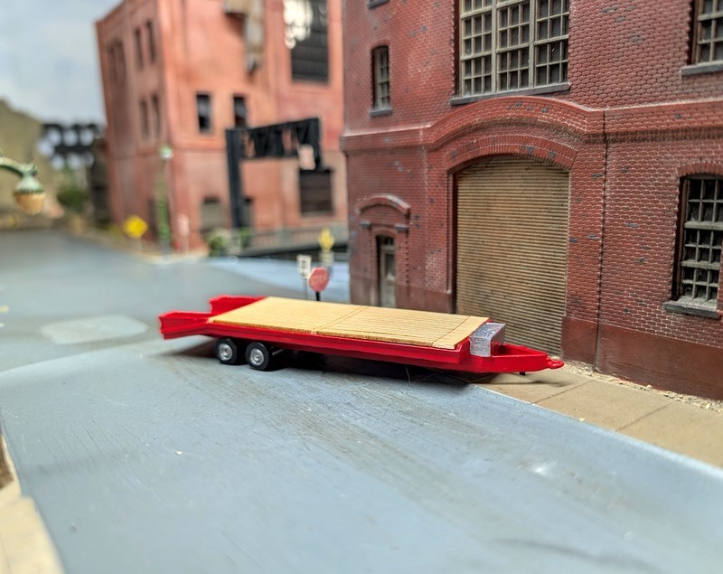 1/87 HO Scale Custom Built Flatbed Equipment Trailers, 3D Printed Models