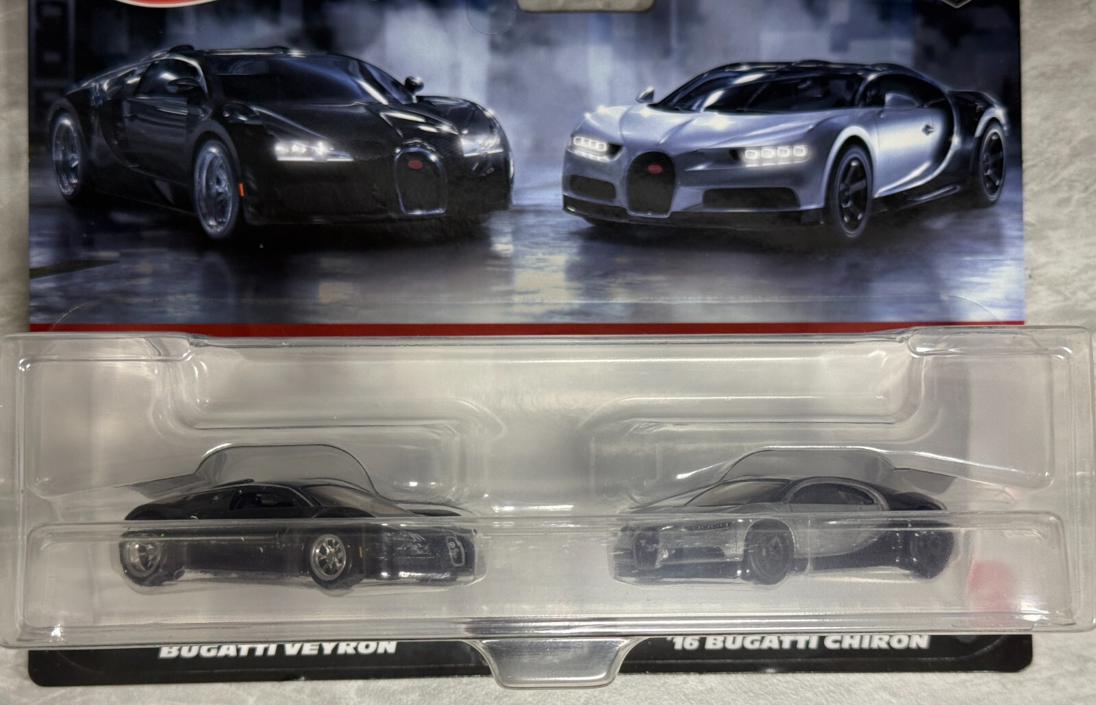 2024 Hot Wheels 2-Pack Bugatti Veyron and ’16 Bugatti Chiron , Free Shipping !