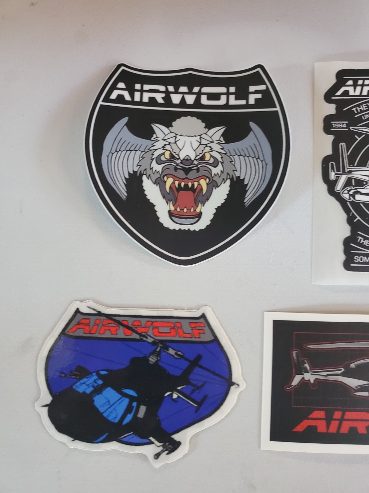 AIRWOLF 1980s STICKERS VARIETY PACK (6) *WORLDWIDE 🌐 SHIPPING* NEW HOLOGRAPHIC