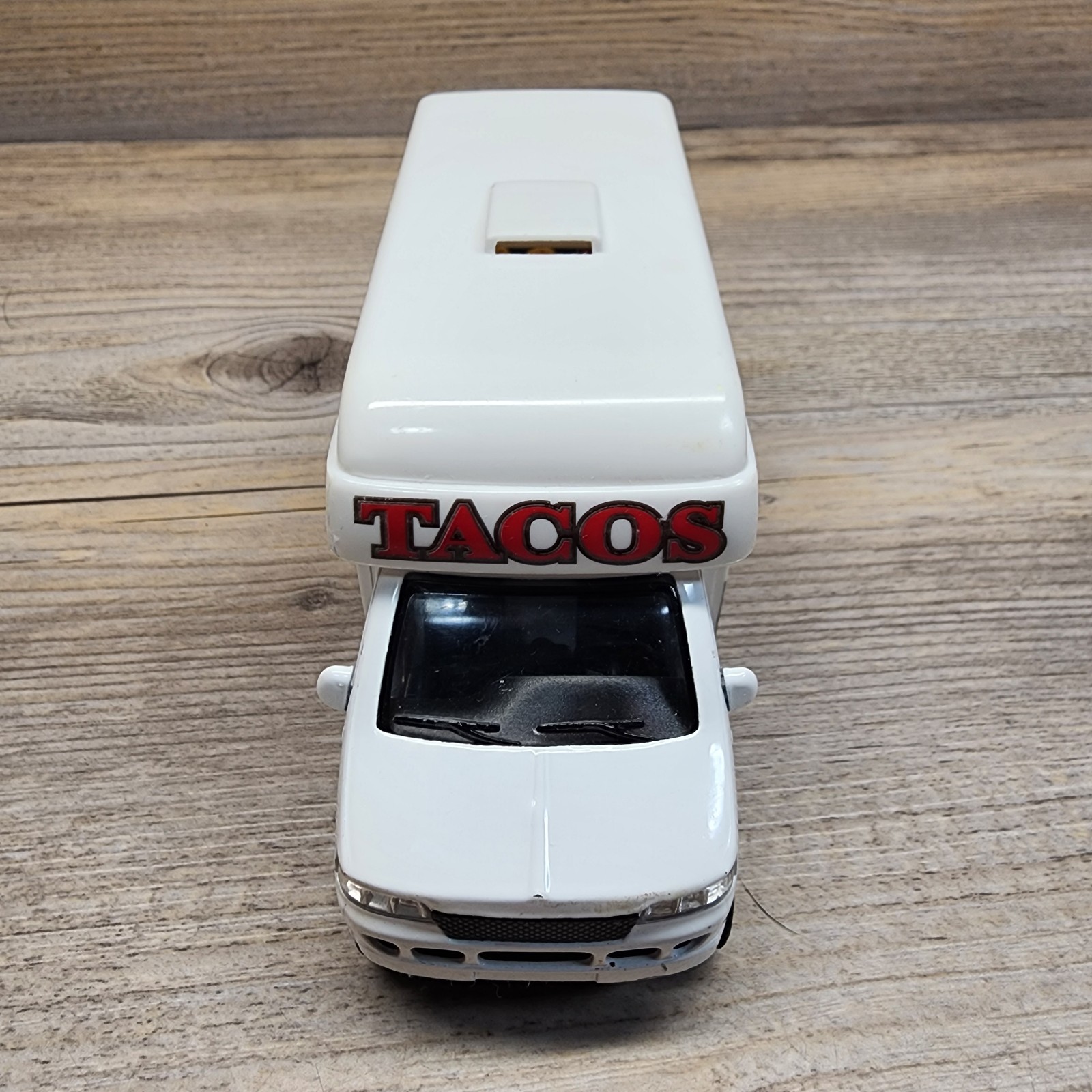 Kinsfun Die Cast Metal/Plastic Toy Taco Truck w/Pullback Action & Opening Doors