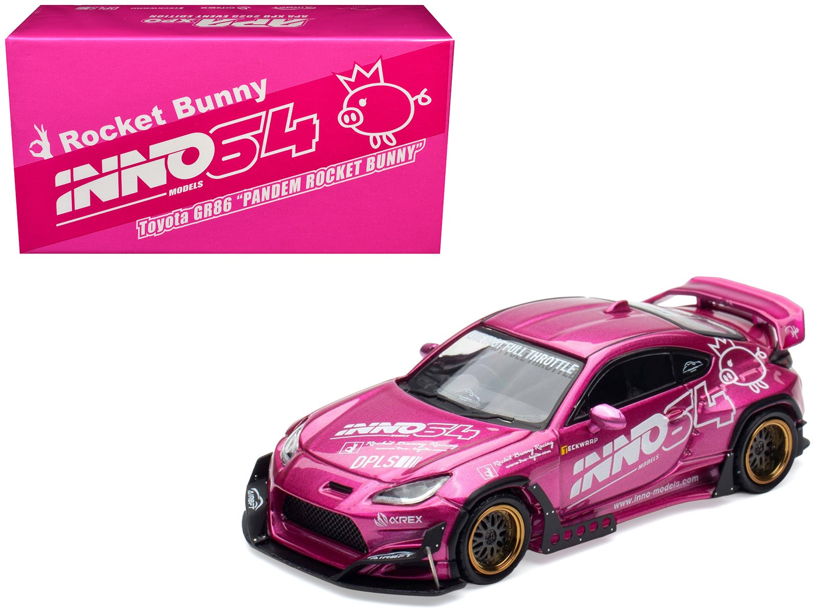 Toyota GR86 Pandem Rocket Bunny RHD Pink Metallic APA XPO 2025 Exclusive 1/64