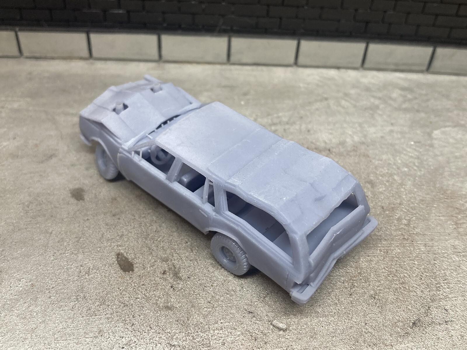 1/64 Scale 3D Printed Chevy Wagon Demolition Derby Demo Car For Diecast Diorama