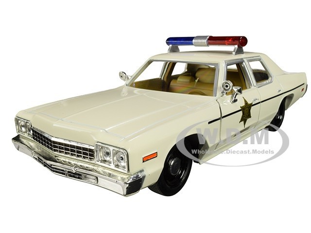1975 DODGE MONACO CREAM “HAZZARD COUNTY SHERIFF” 1/24 MODEL BY GREENLIGHT 84094