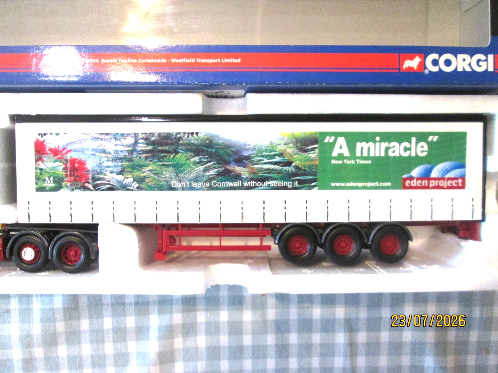 Corgi CC12924- Scania Topline Curtainside – Westfield Transport -Boxed