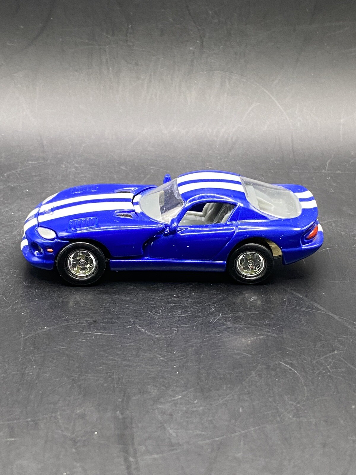 Racing Champions Dodge Viper Real Raiders Blue White Stripes Collectible Toy Car