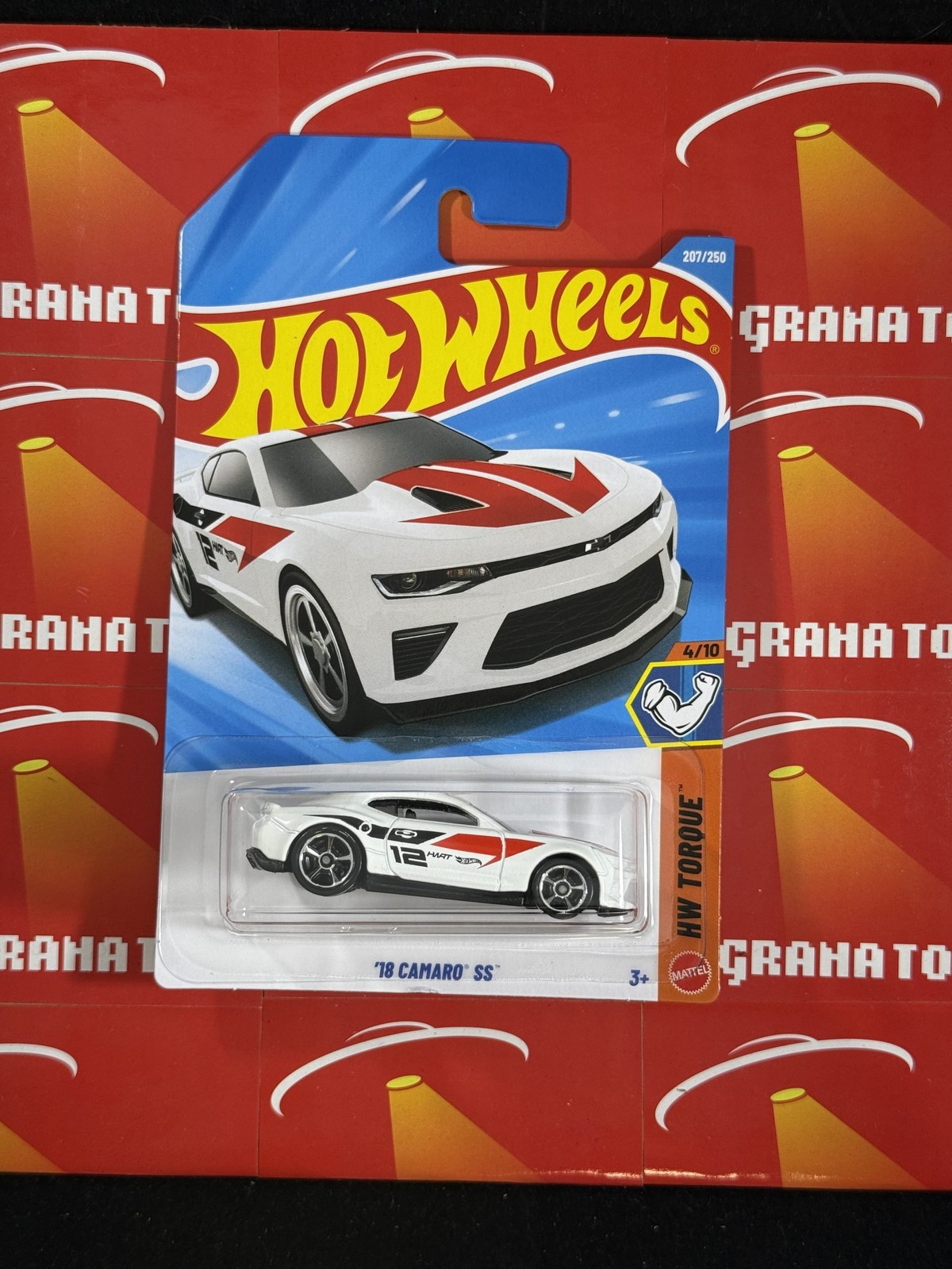 ’18 Camaro SS #207 White/Red/Blk 4/10 Torque 2026 Hot Wheels Mix K