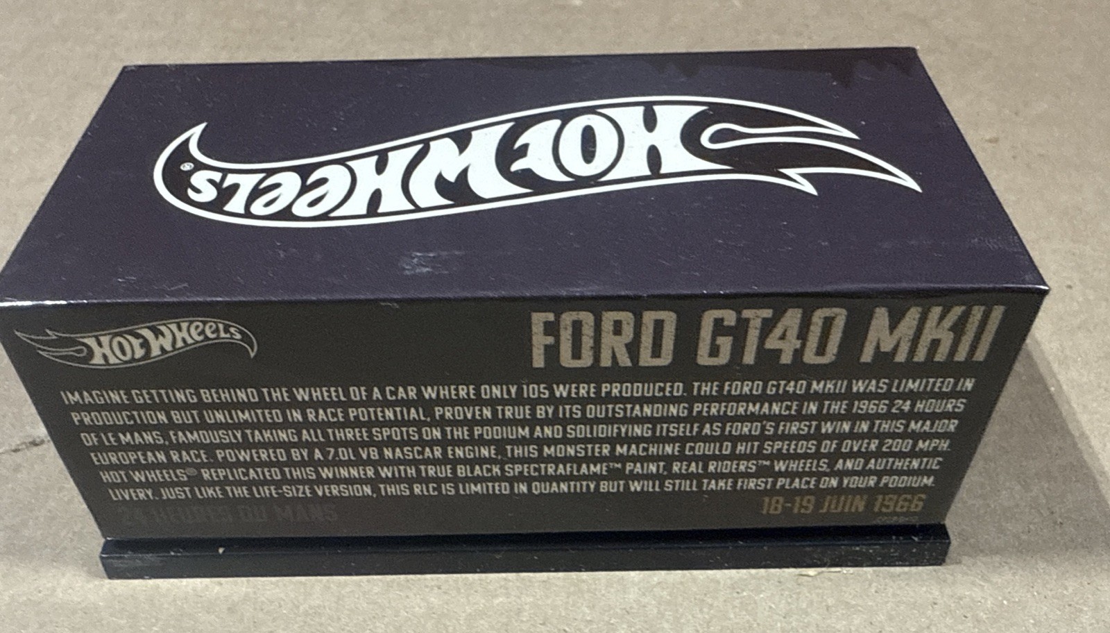 Hot Wheels Collectors RLC Ford GT40 MKII Black Red Line Club RARE 2025 NEW