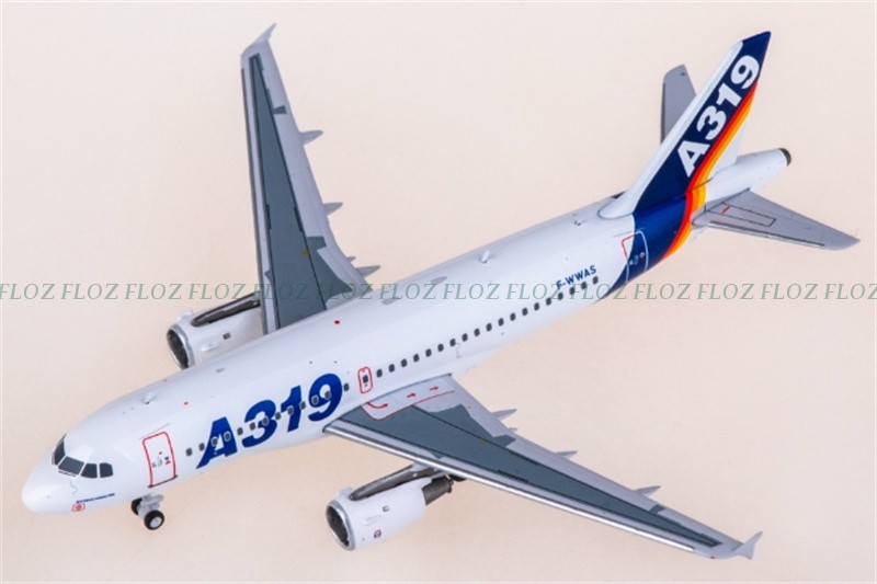 Kylin Model Airbus A319 F-WWAS 1:400 Aircraft Pre-built Airliner Model Display