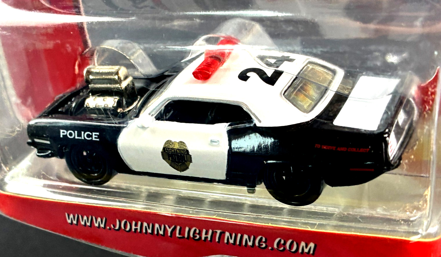 Johnny Lightning FORD MUSTANG & Plymouth Cuda Limited edition Police Patrol JP