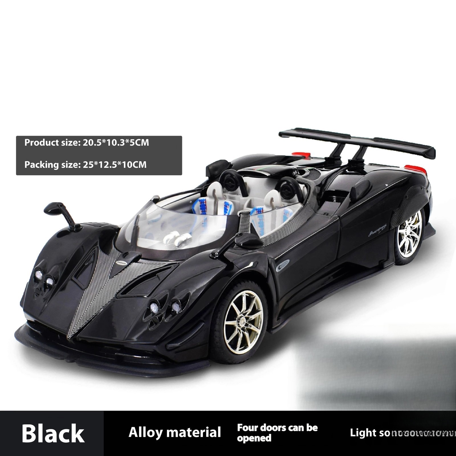 1:24 Pagani Zonda Car Model Alloy Convertible Sports Car Ornaments Car Model