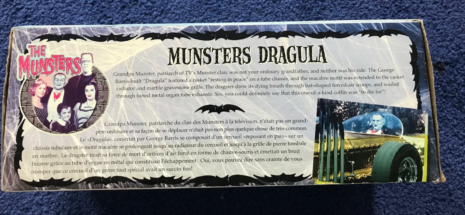 The Munsters DRAGULA Gold Coffin Diecast Model Car MIB 1:18 JOYRIDE RC2 – 2004