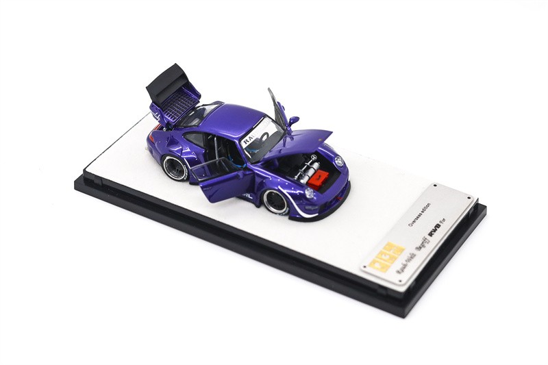 PGM 1:64 RWB 993 Army Girl Purple Diecast Model Car