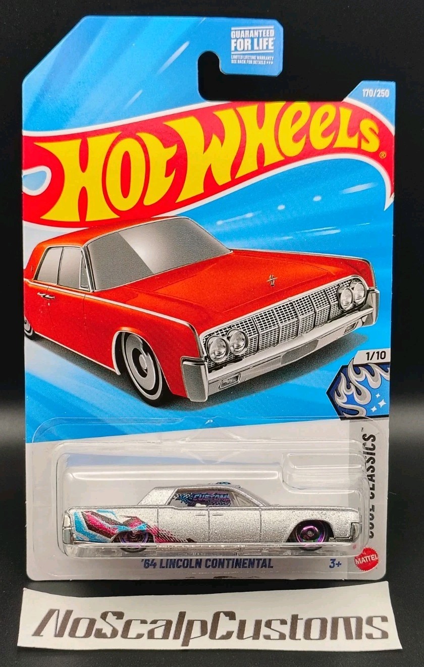 Custom Hot Wheels 64 Lincoln Continental Metallic Silver SSHIFTW NoScalpCustoms