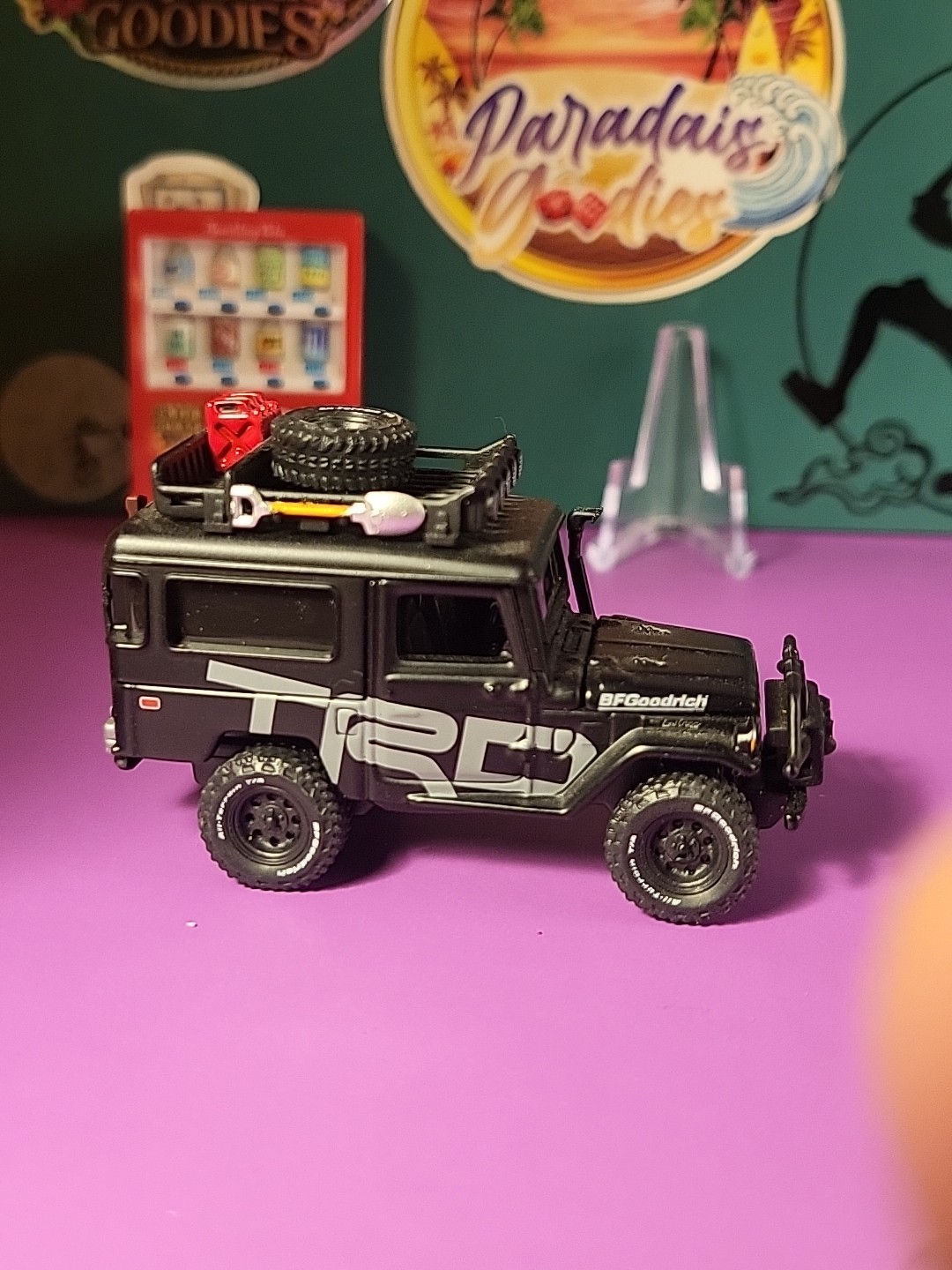 Johnny Lightning Mijo 1980 Toyota Land Cruiser FJ40 TRD Off Road Black LOOSE
