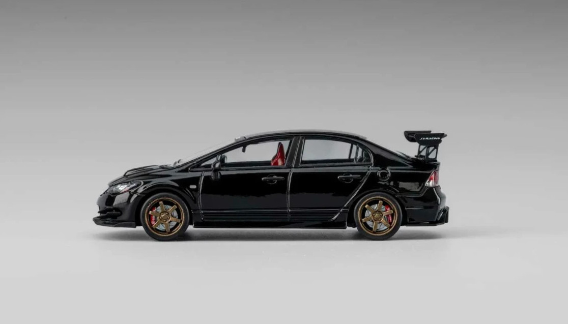 1/64 HONDA CIVIC FD2 J’s Racing W/Interior/Engine Model Car -BLACK-