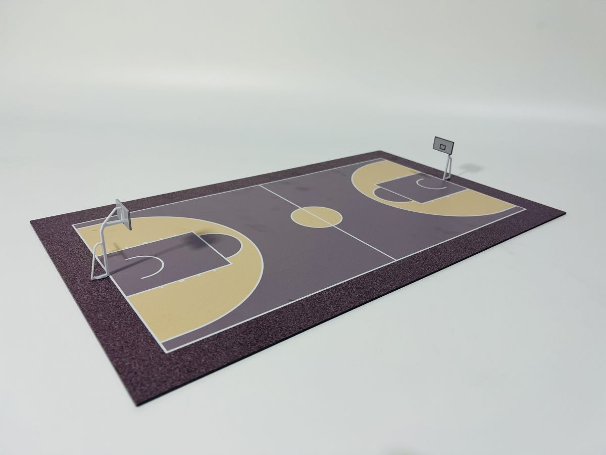 1:87/150 Diorama Basketball Court Model City Street View Scene Display Model DIY