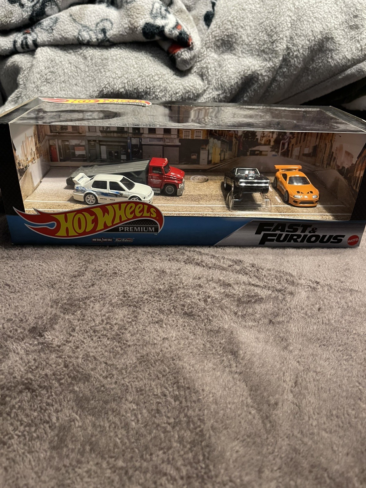 2020 Hot Wheels Premium Fast & Furious 4 Piece Diorama Box Set NIB