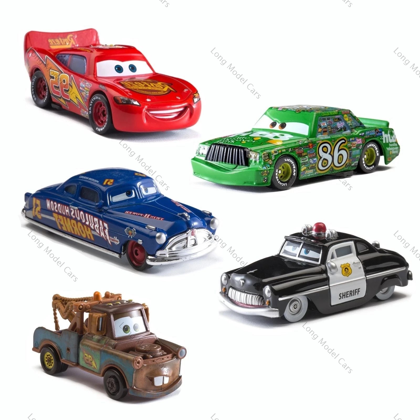 Disney Pixar Cars Movie Lightning DJ Wingo Miss Fritter DieCast Model Gift Loose