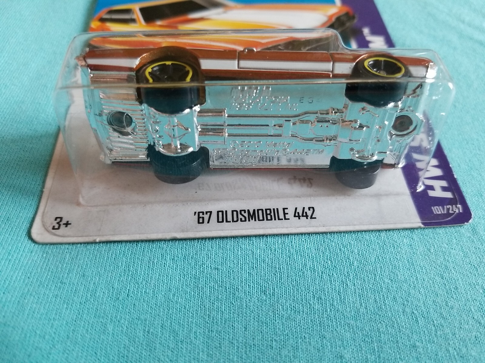 2012 Hot Wheels 67 OLDSMOBILE 442 Orange 101/247 GREAT CARD Kmart Color Muscle