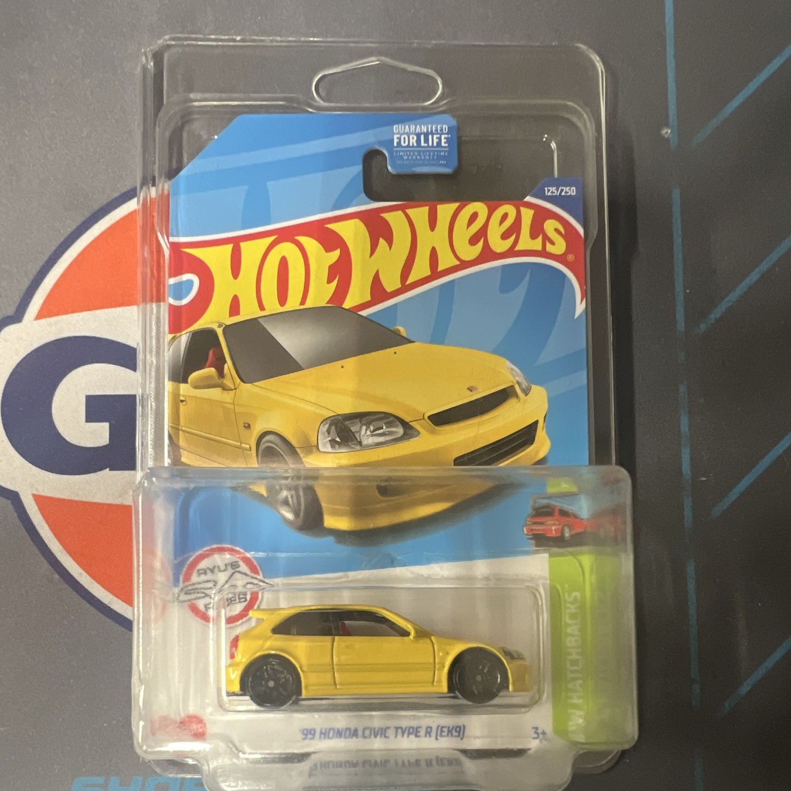 Hot Wheels 1999 Honda Civic Type R (EK9) HW Hatchbacks 1:64 Yellow Diecast