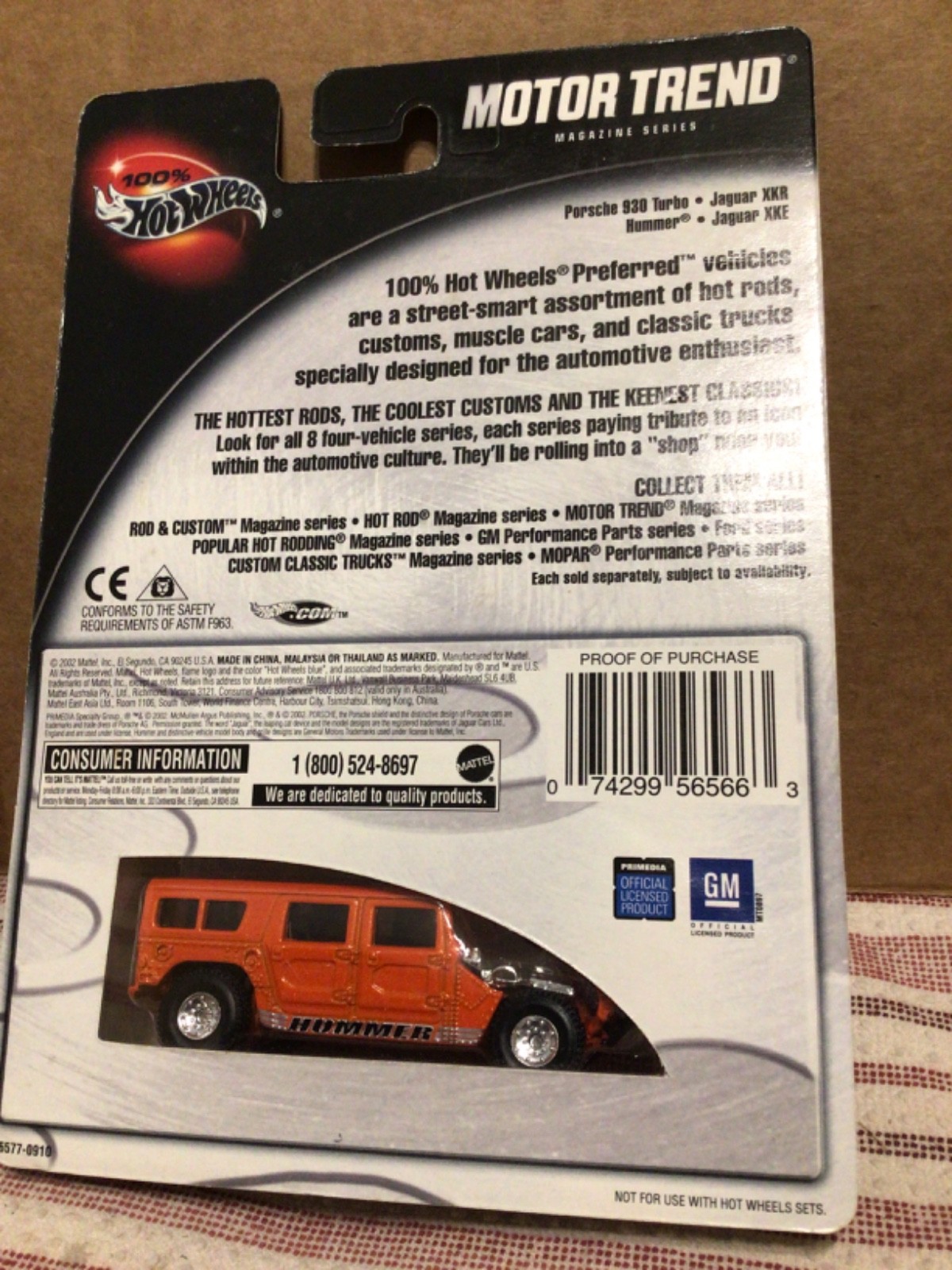 Hot Wheels 100% Motor Trend Series – Porsche 930 Turbo plus the other three cars
