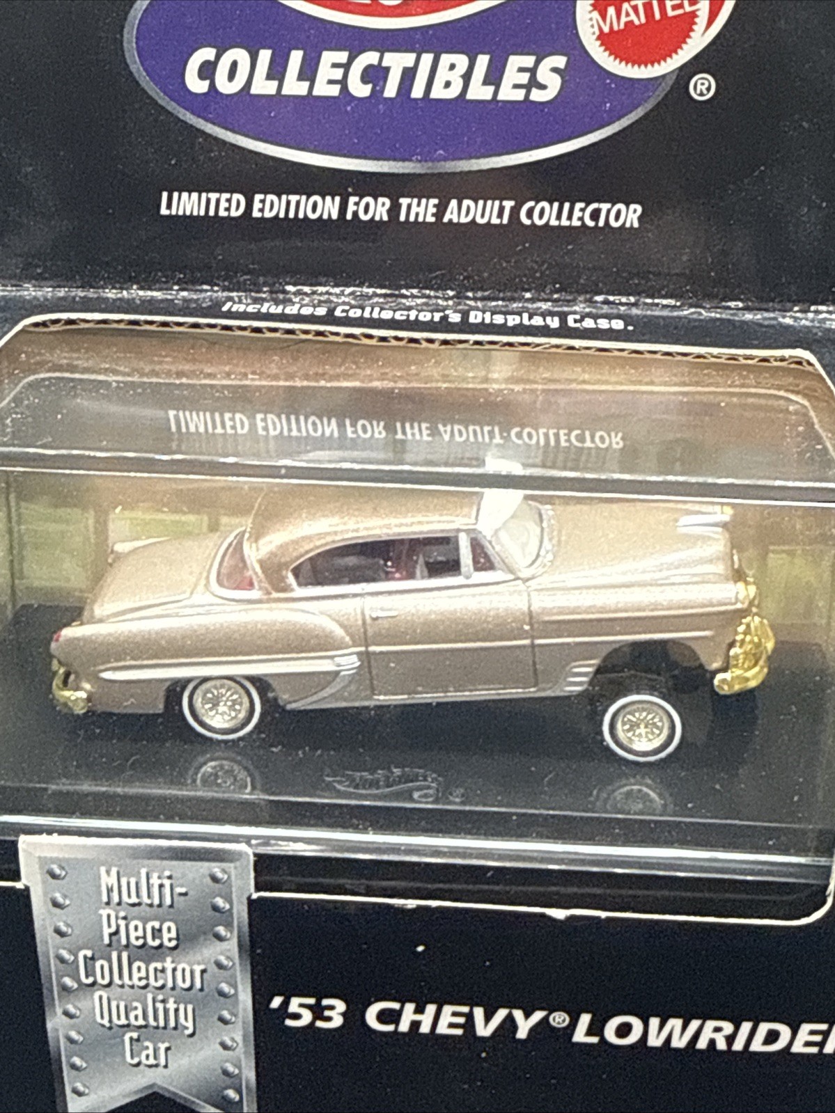 🦨2000 Hot Wheels Collectible Black Box TAN 53 CHEVY LOWRIDER real riders LOOK
